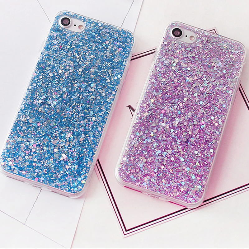 

Silicone Bling Glitter Crystal Sequins Phone Case for Samsung Galaxy A6 A8 J6 2018 S8 S9 Plus S7 Edge A3 A5 A7 J3 J5 J7 2017