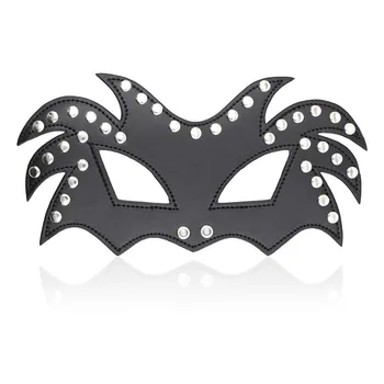 

Black Leather Face Sexy cat Fox Mask masquerade Carnival Cat Masks halloween Party mask for women Lady Catwomen Mask Free size