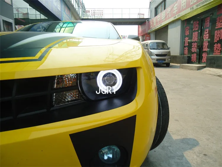 Автомобильные стильные фары 2010-2012 Для Camaro DoubleU Angel Eye светодиодный DRL Объектив двойной луч H7 HID Xenon bi xenon объектив