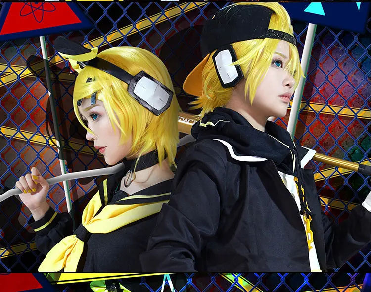 VOCALOID 2 Kagamine Rin/Len Косплей Костюм низший Превосходное платье униформа костюмы для Хэллоуина аниме одежда наряды COS