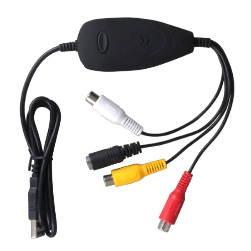 Видео кабель с USB video граббер аудио VHS к DVD Converter Maker захватить Аналоговое видео от 8