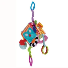 Buy Baby Toys Cartoon Cube Book Plush Ball Teether Toys for Children Newborns Baby Soft Books Stroller Hanging Rattles 10*10cm Free Shipping