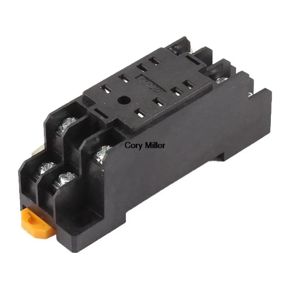 Plastic Housing DIN Rail Mounting Relay Socket Base 10A/250VAC for
