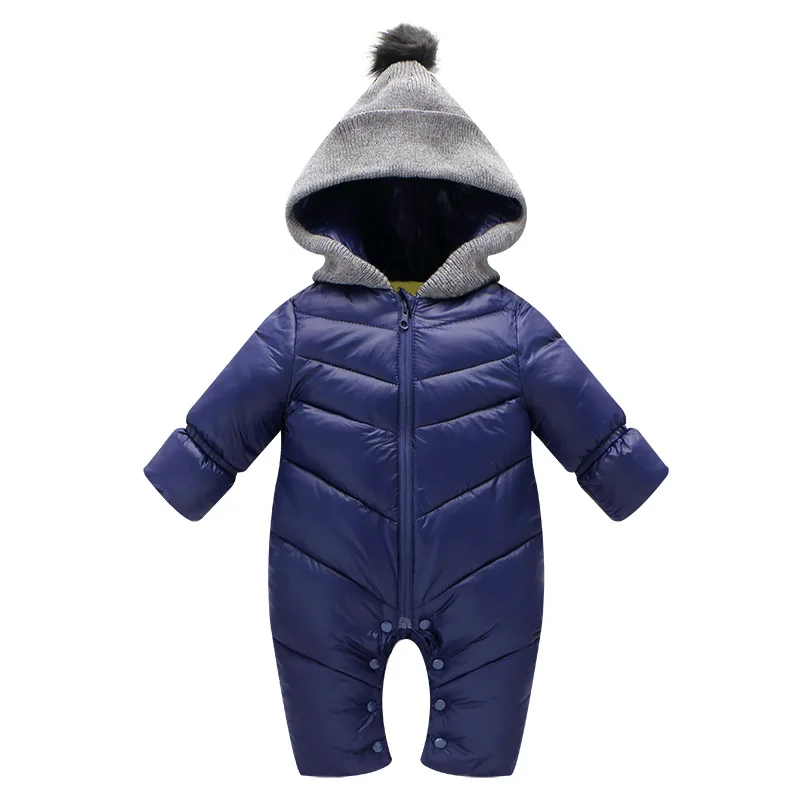 Baby Rompers Newborn Baby Girl Thermal Duck Down Winter Snowsuit Baby ...