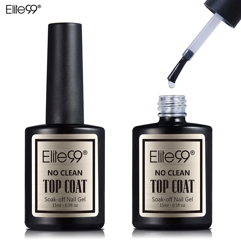 Elite99 15ml Soak off Gel Nail Polish No Clean Nail Art Top Coat No