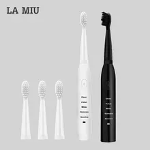 Мощный 31000 раз/мин звуковой электрический таймер для зубной щетки восемь головок DuPont* 3 Ультра звуковое отбеливание зубов Беспроводная гигиена полости рта