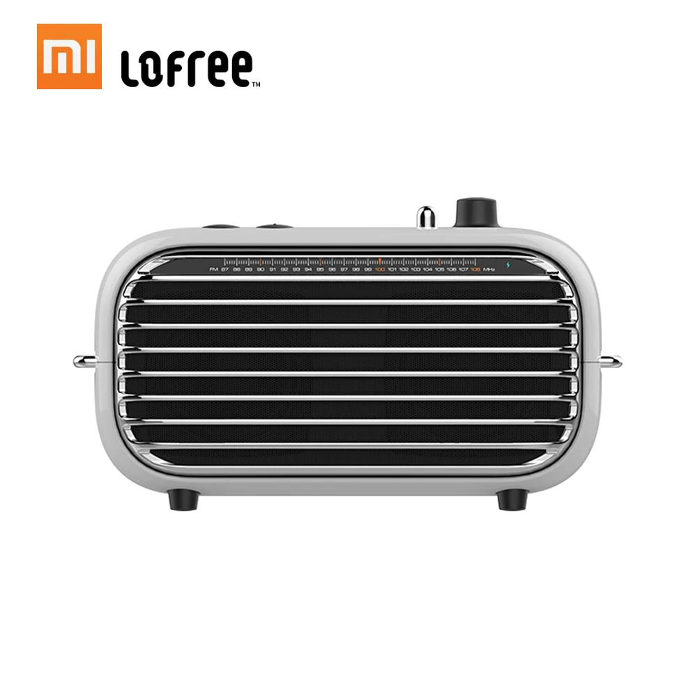 Xiaomi Lofree Bluetooth динамик ретро портативный беспроводной динамик fm-радио Soundbox бас динамик s аудио плеер музыкальный усилитель - Цвет: White