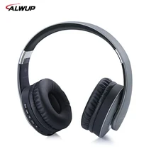 ALWUP Gaming headset de auriculares estéreo de Auriculares Inalámbricos Bluetooth para el teléfono móvil ordenador con micrófono reproductor de música MP3 FM