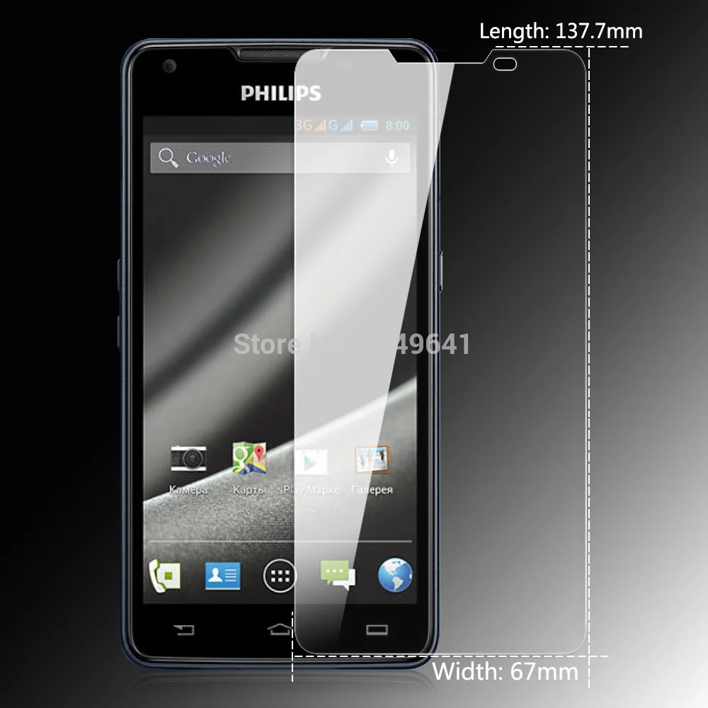 KOC1809-2_JONSNOW 9H Tempered Glass for Philips W6610 W6618 2.5D Front LCD High Clear Explosion-proof LCD Screen Protector Film