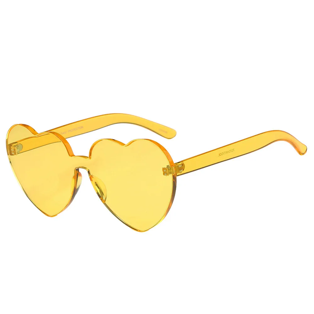 Новые солнцезащитные очки женские модные в форме сердца оттенки солнцезащитные очки интегрированные УФ конфеты цветные очки солнцезащитные очки - Цвет оправы: D