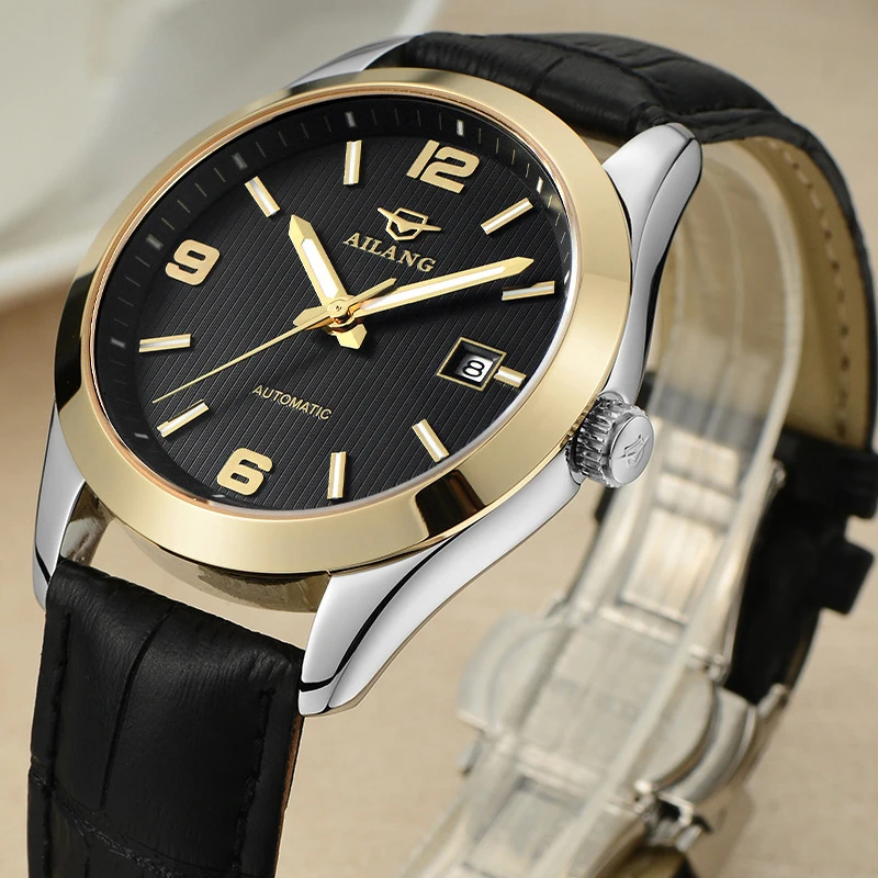 Fashion Simple Business Men Automatic Watches Self winding Calendar