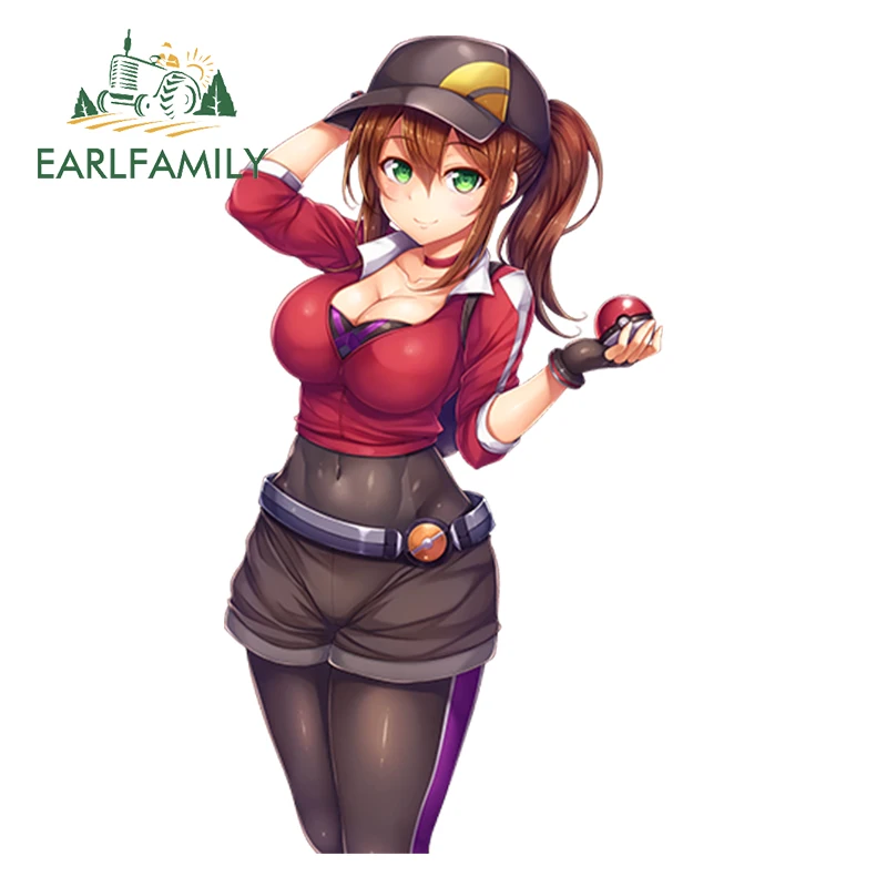 

EARLFAMILY 13cm x 7cm Hot Girl Anime Female Protagonist Render Car Window Bike Decal Sticker Window Wiper Decal Car Stickers
