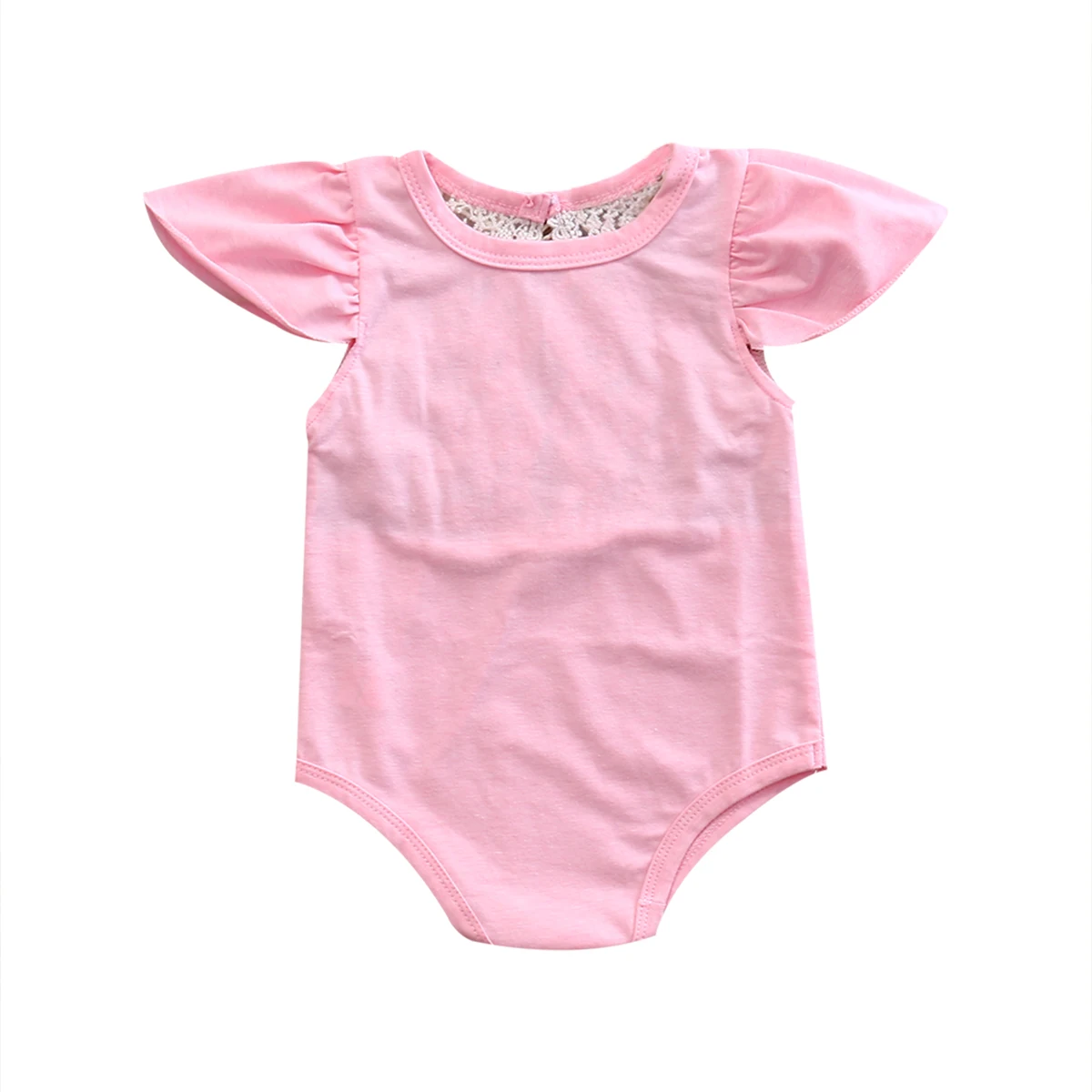

casual cotton o-neck ruched Top Bodysuit Baby Kids Girls Infant Lace Bodysuit Cotton Clothes Outfit