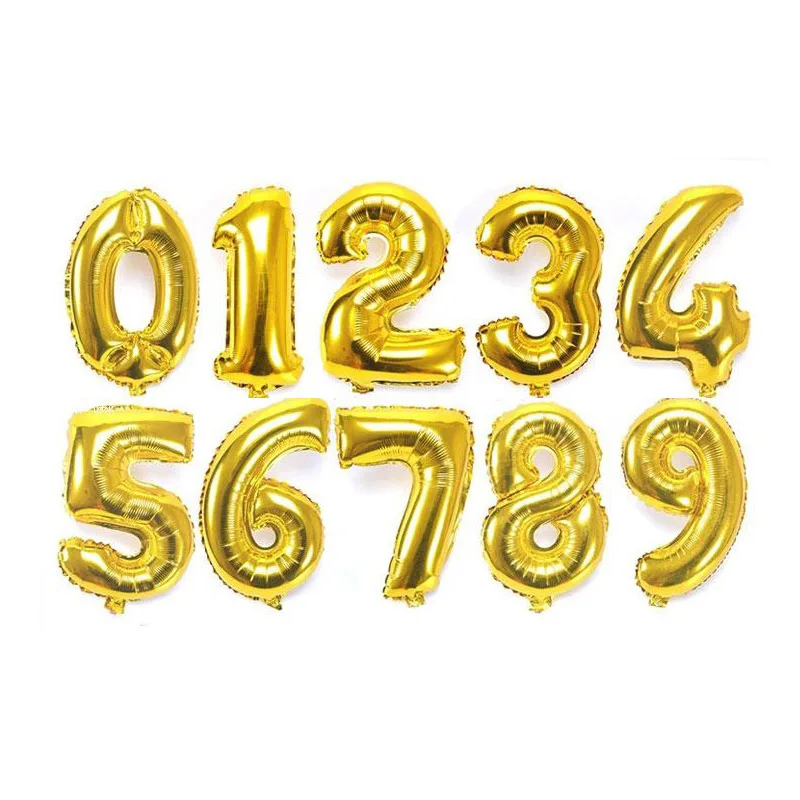 40 дюймов Большая фольга с днем рождения воздушные шары розовое золото номер шар Золотая Корона баллон 1 шары для дня рождения поставки - Цвет: gold