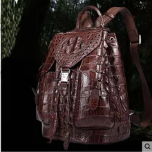 diwei 2017 new hot free shipping import font b real b font crocodile backpack travel leisure