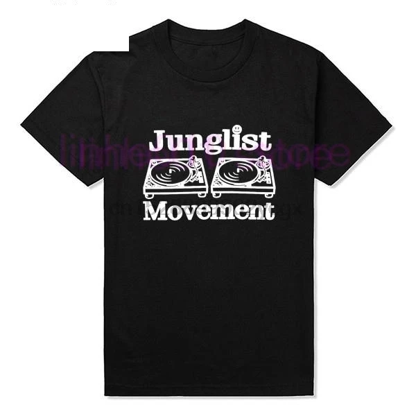 Drum and Bass Clubbing Turntables Decks Music DNB Man Junglist Movement T Shirts MenCotton O Neck Mens tshirt Tops Tees | Мужская одежда