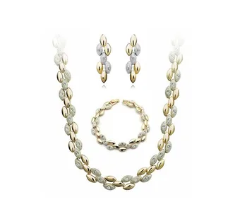

Wheat Necklace Earrings bracelet Fashion Jewelry set Bride charms women lover gifts dropshipping quality true Gold Platted