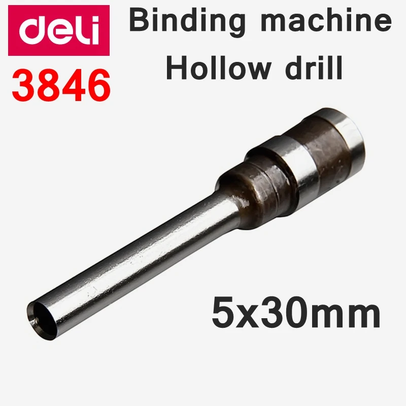 1PCS Deli 3846 Revit binding machine hollow drill hollow bit 5x30mm