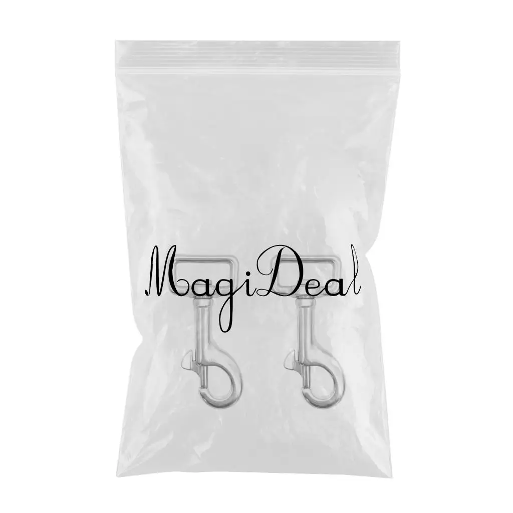   2Pcs Heavy Duty Square Eye Brass Snap Hook Pet Buckle Trigger Clip Swivel Clasp for use with Dog Lead & Horse Rug Leg Straps	