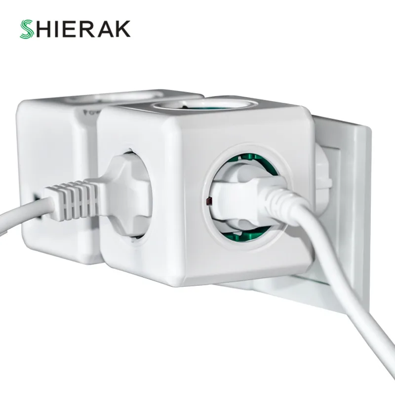 Электрическая розетка SHIERAK для умного дома европейская вилка 4 розетки без USB