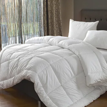 

100% Cotton Down Comforter Quilted Polyester Filling, Hypoallergenic. All Season Duvet Insert or Stand-Alone Comforter (King)