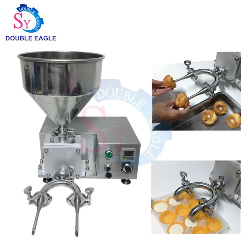 

Wholesale Price Automatic Quantify Butter Puff Cake Filling Machine/bread core cream Injector