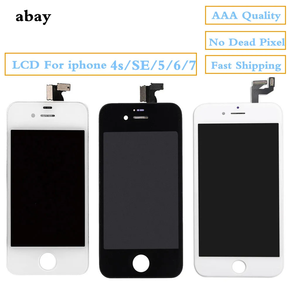 LCD For iPhone SE 4S 5 6 7 LCD Display + Touch Screen Digitizer Replacement Parts For iphone SE No Pixel Pantalla Ecran