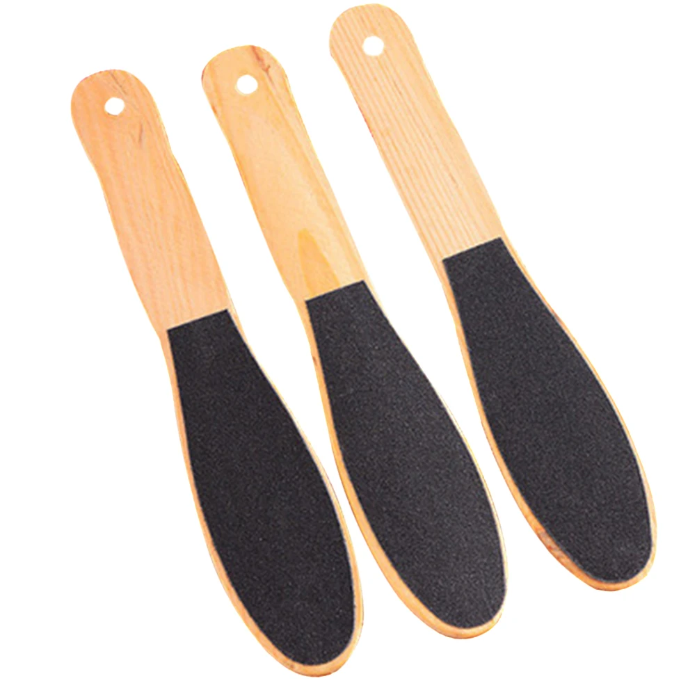 ETEREAUTY Double sided Pedicure Foot File Reusable Wooden Cracked Skin