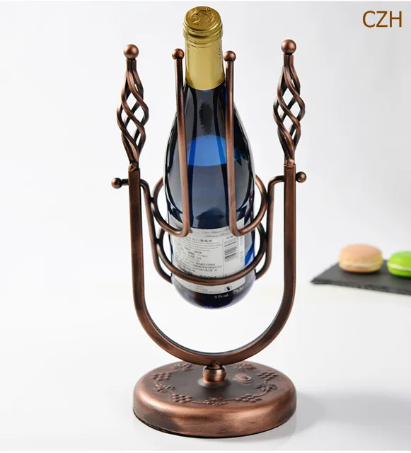 Антикварная железная художественная Песочные часы бутылка для виноградного вина стойка декоративная металлическая подставка для бутылок кухонная барная посуда орнамент аксессуары для рукоделия