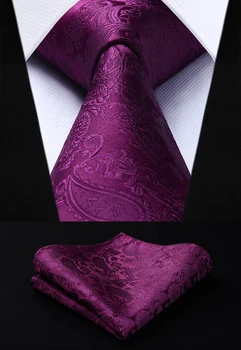 

Party Wedding Classic Fashion Pocket Square Tie Woven Men Pink Tie Paisley Necktie Handkerchief Set#TP711P8S