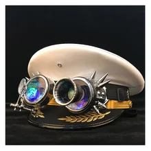 Женская и мужская военная шляпа стимпанк Германия полицейский Козырек Кепка армейская шляпа кортическая полицейская шапка для косплея Размер S M L XL XXL