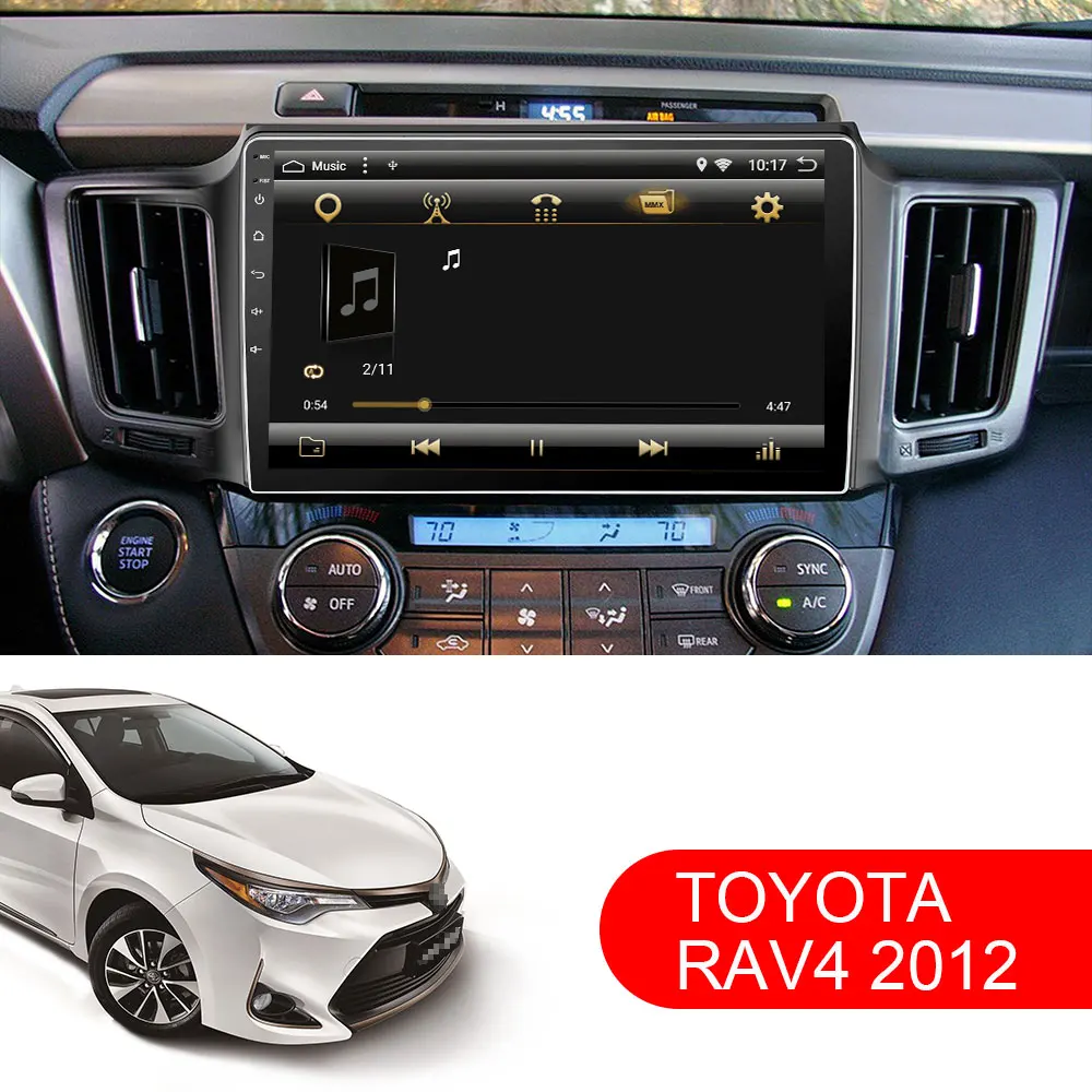 Perfect Eunavi 2G android 8.1 car dvd gps player for Toyota RAV4 2012 car radio video player gps navigation car stereo 2 din dvd 1