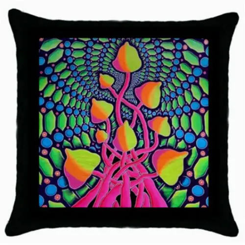 

Hot Tie-Dye Mushrooms Throw Pillow Case Hippy Psychedelic Decorative Cushions Covers Modern Art Sofa Home Decoration Gifts 18"
