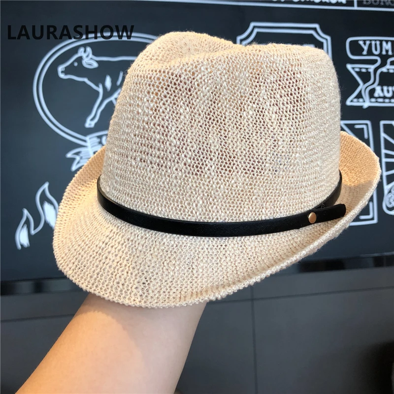 

LAURASHOW Summer Panama Straw Sun Hats For Kids