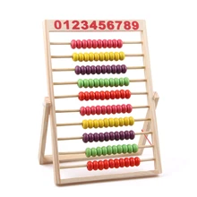 10-ряд классические бусы деревянные счеты ребенка развивающие рассчитать рассчитывать номера, Математика игрушки для детей