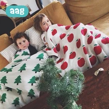 AAG Cotton Baby Infant Blanket nap apple blankets Knitted Photography Background Bed Basket Stroller Cover Bed Quilt 40 free shipping infant children cartoon thick coral cashmere blankets baby nap blanket baby quilt size is 110 135 cm t01