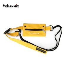 Холщовая поясная сумка, поясная сумка в уличном стиле хип-хоп, унисекс, на молнии, нагрудная сумка для девочек и мальчиков, поясная сумка на пояс, модная поясная сумка для телефона