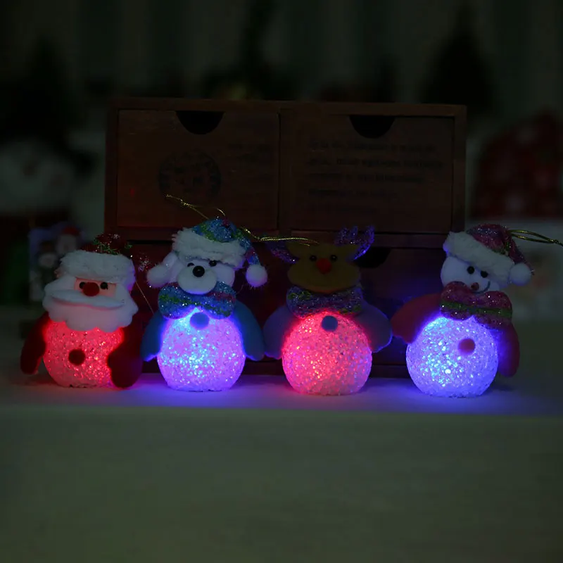 New Year Christmas Decoration for Home accessories Glowing EVA Snowman Nightlight Snowman Christmas Tree gifts Navidad Natal (4)