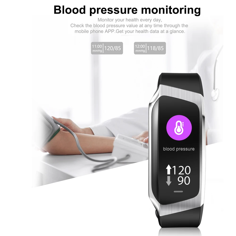  Vwar Smart Band IP67 Waterproof Wristband Blood Pressure Fitness Smart Bracelet Heart Rate Monitor  - 32872415030