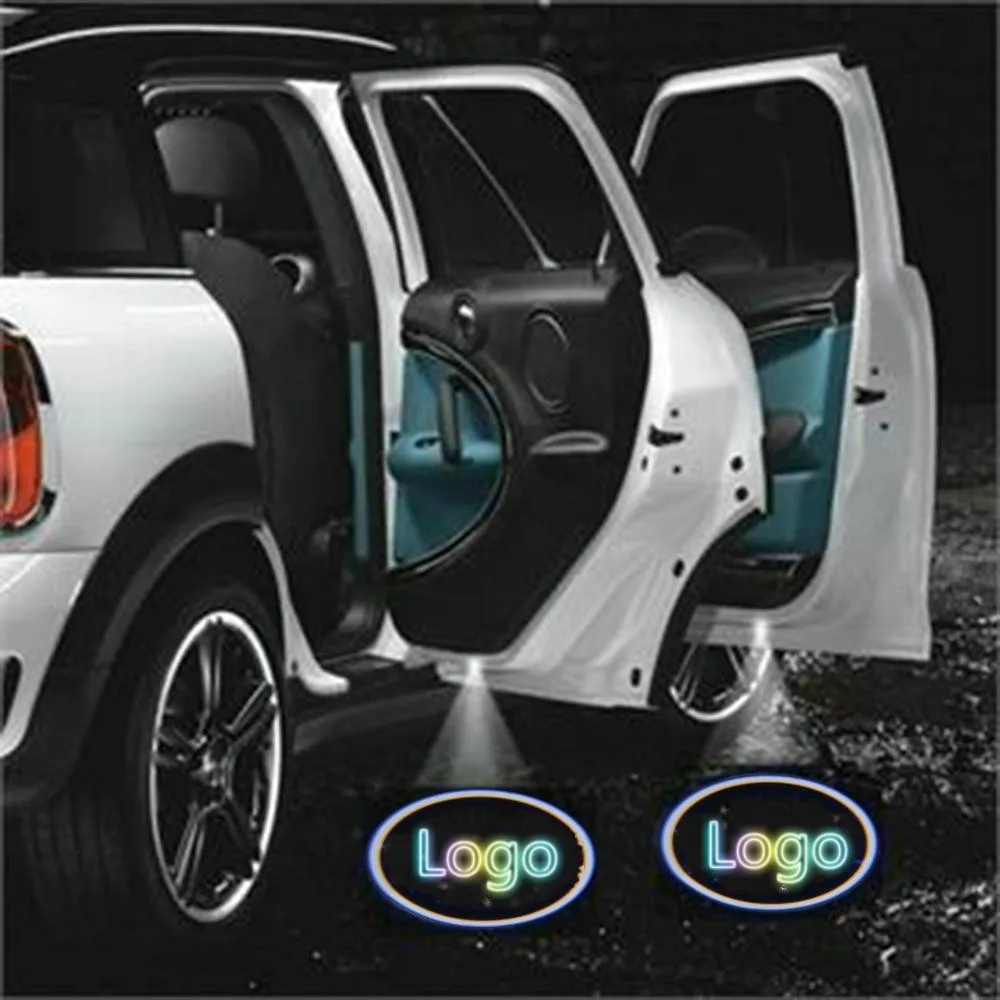 JURUS 2x LED Car Door Light Welcome Lamp Ghost Shadow Projector Case For Seat For Mercedes For Renault For Lexus Car-styling JURUS 2x LED Car Door Light Welcome Lamp Ghost Shadow Projector Case For Seat For Mercedes For Renault For Lexus Car-styling