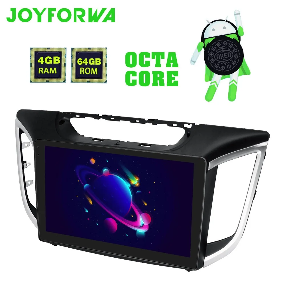 Joyforwa Latest 10.1 Inch Android 8.1 Octa Core Car Multimedia Radio Display GPS Navigation For Hyundai IX25 2014-2017 with WIFI