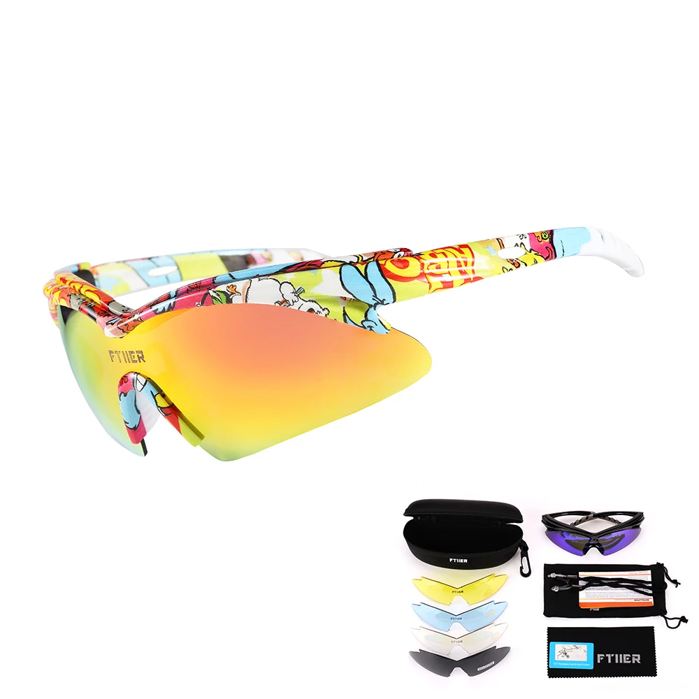 Новые 5 линз велосипедные очки поляризационные солнцезащитные очки для спорта на открытом воздухе велосипедные солнцезащитные очки для мужчин и женщин