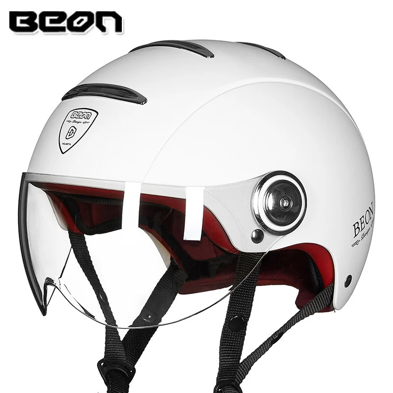 BEON B-105 мотоциклетный полушлем Винтаж capacete ретро мотоцикл мотобайк скутер Лето casco для мужчин и женщин Утверждено ECE - Цвет: 1