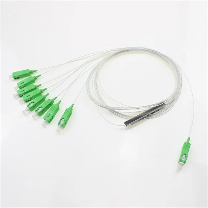 

SC APC 1X8 PLC Singlemode Fiber Optical splitter FTTH PLC Steel cables SC APC 1x8 PLC optical fiber 50 pieces