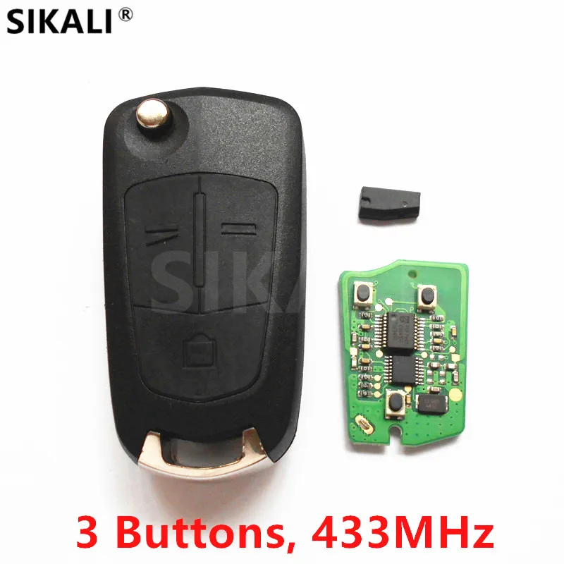 

SIKALI 3 Buttons Remote Key 433.92MHz for Chevrolet Captiva Car Vehicle Keyless Fob with Chip ID46 2011 - 2014
