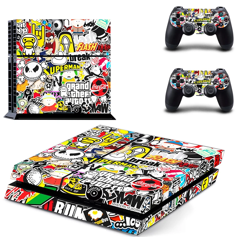 

HOMEREALLY PS4 Skin Flash GRAND THEFT AUTO Decal PVC HD Sticker Wrap For Sony PlayStation4 Console and Controllers Ps4 Accessory