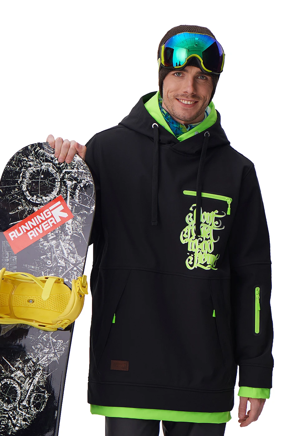 RUNNING RIVER Brand Men Snowboarding Hoodie 2018 High Quality Hooded outdoor Sports ski Snowboard Jacket 5 Colors 3 Sizes #G6225 6