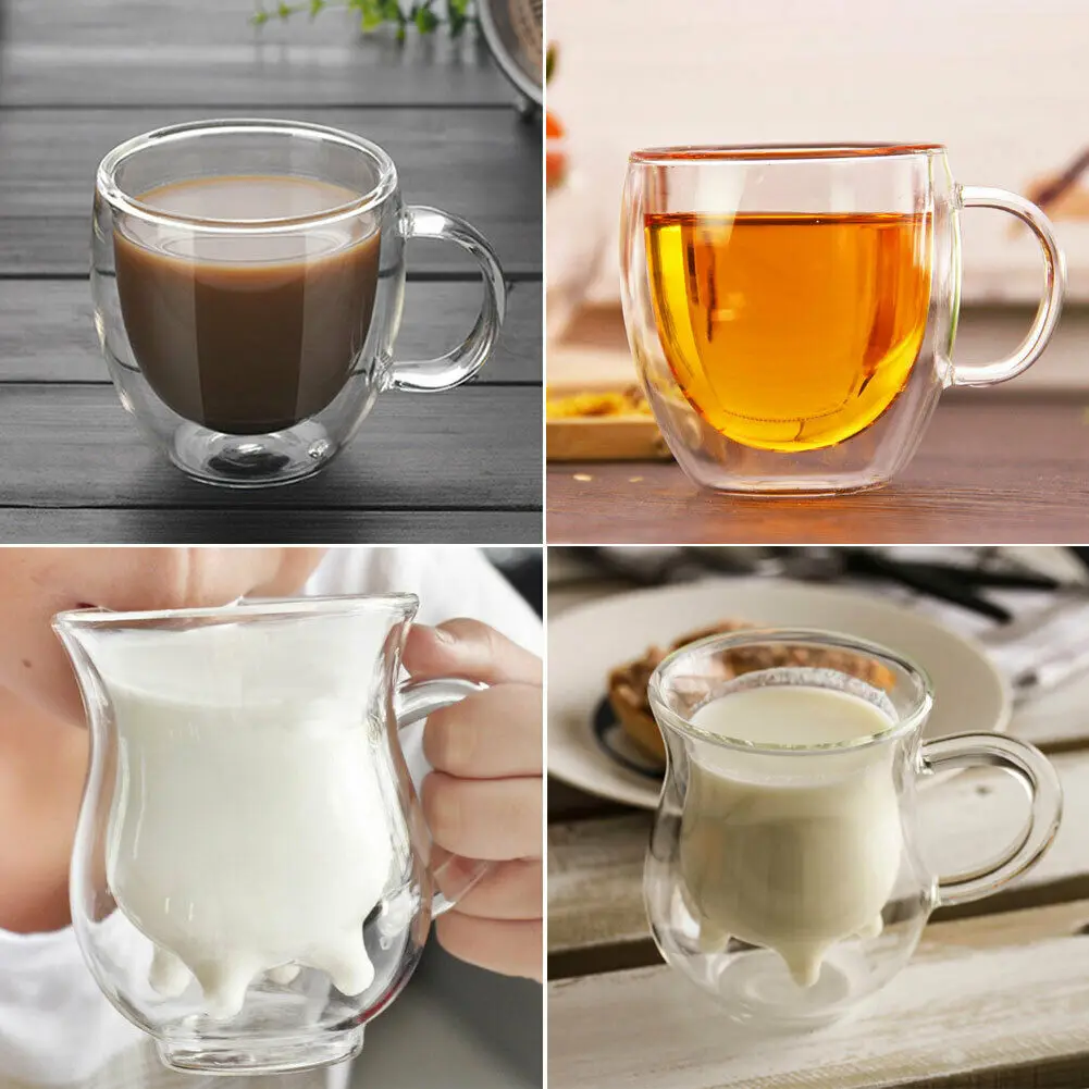 Термостойкие стеклянные чашки с двойными стенками 150 мл, 250 мл, молочный чай, кофе, эспрессо, кружки