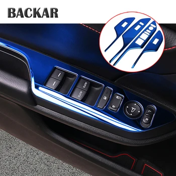 

BACKAR Auto Car Styling For Honda Civic 10th 2016 2017 Stainless Steel Car Window Lifter Panel Covers Stickers Accessories