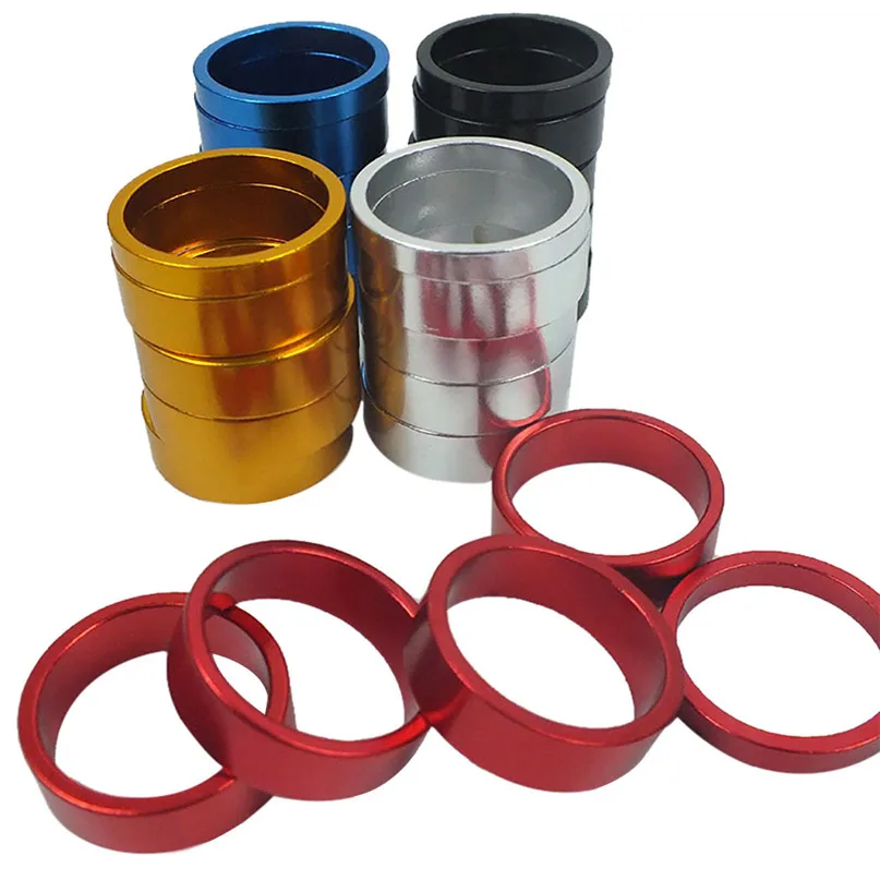 5Pcs Multicolor Aluminum Alloy Bicycle Headset Pad Front Riser MTB Road Bike Pad Front Fork Gasket for bike Accessories #2g28 (4)